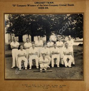 Winners of the Inter-Company Cricket Shield. D Com