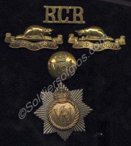 Badges and buttons of the Royal Canadian Regiment.