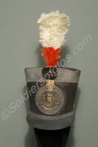 Officer's 'Regency' pattern shako, modelled on the