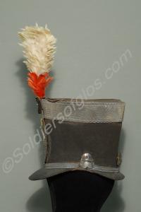 Officer's 'Regency' pattern shako, modelled on the