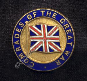 Badge of 'Comrades of the Great War'. Belonged to