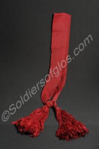 Officer's crimson shoulder sash. Gloucestershire R