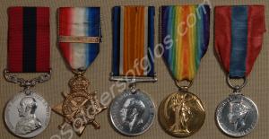 Group of five medals; Distinguished Conduct Medal,