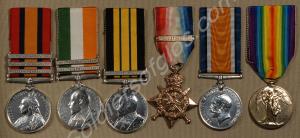 Group of six medals; Queen's South Africa with cla