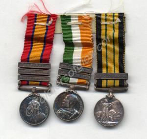Group of three miniature medals; Queen's South Afr