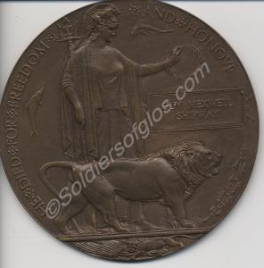 Bronze memorial plaque to Captain G.M. Shipway, di