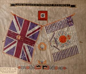 Silk embroidered representation of the Colours of