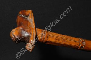 Walking stick with Gloucestershire Regiment sphinx