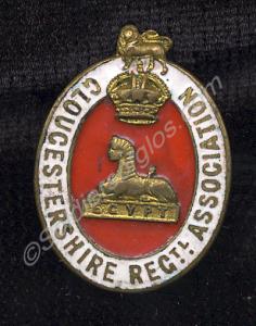 Gloucestershire Regimental Association badge. 1913