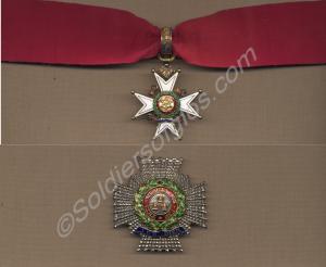 Military badge and star insignia of a Knight Comma