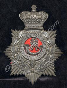 Helmet plate worn by the Cheltenham College Rifles