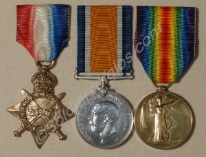 Group of three medals; 1914-15 Star, General Servi