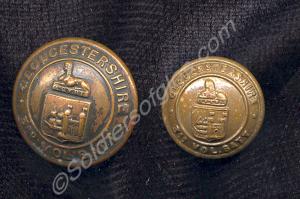 Twenty-one buttons of the 3rd Volunteer Battalion