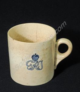 Pint mug, with George Rex Imperator cypher. Issued