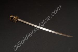 British Infantry Officer's sword. Brass hilt with