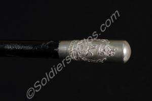 Ebony presentation regimental cane. Presented to S