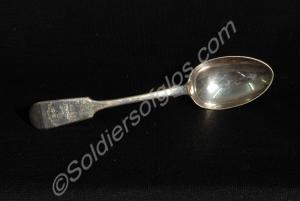 Silver dessert spoon. 'B' Company, 2nd Rifle Volun