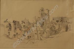 The Church of St Pierre, Ypres 11 March 1917  - Sk