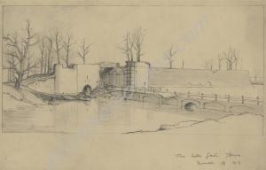 The Lille Gate, Ypres, March 13 1917.  - Sketch ma