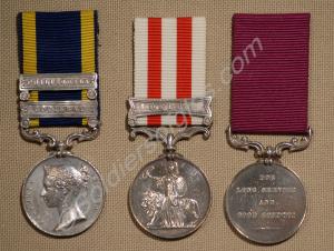 Group of medals; Punjab Medal with clasps for Gooj