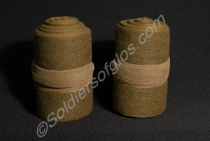 One pair of British Army officer's khaki puttees.