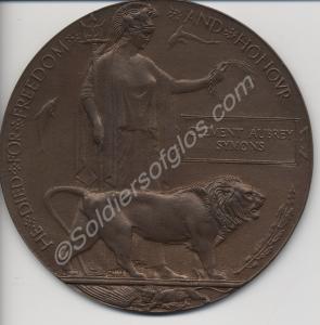 Bronze Memorial Plaque. Awarded to Lieutenant Clem