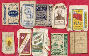 Cigarette packets issued to British troops. 1914-1