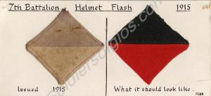Topee flash issued to 7th Battalion, The Glouceste