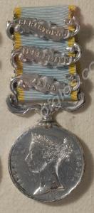 Crimea Medal with clasps for Alma, Inkermann and S