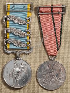 Group of two medals; Crimea Medal with clasps for