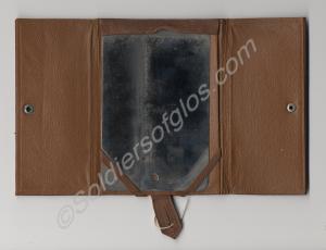 Washing mirror and case. 6" x 4" chromium plated m