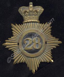 Shako plate, as worn by the 28th North Gloucesters