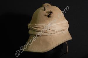 Foreign Service pattern helmet with bullet hole th