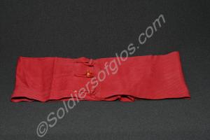 Officer's crimson cummerbund worn by Captain Frede