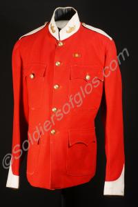 Officer's scarlet serge frock jacket with Queen's