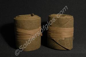 One pair of British Army khaki puttees. 1915.