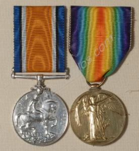 Group of two medals; 1914-1918 British War Medal a