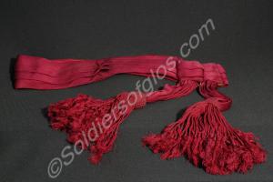 British Officer's pleated crimson silk net waist s