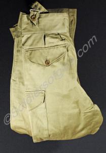 1950 pattern green drill windproof trousers. Glouc