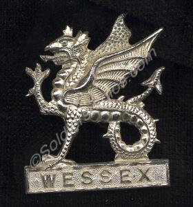 Wyvern badge in white metal for officers. Adopted