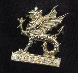 Wyvern badge in brass for other ranks. Adopted as