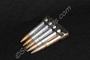 Set of five brass dummy cartridges.1919.