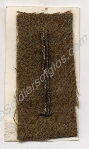 Brass wound strip on khaki cloth. 1914-1918.