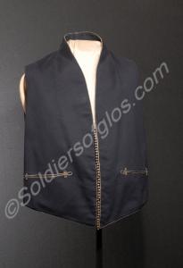 Officer's blue waistcoat with silver braid edging.