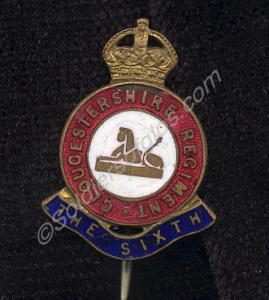 Enamel brooch badge of the 6th(Territorial) Battal