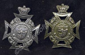 Two shoulder belt plates, small size, bronze. As w