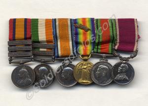 Group of six miniature medals; Queen's South Afric