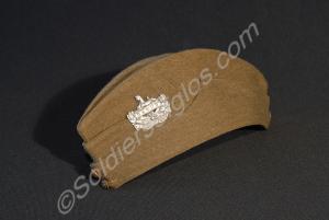 Khaki field service cap. Gloucestershire Regiment.