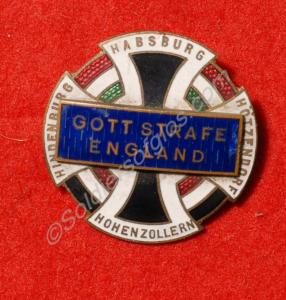 German 'Gott Strafe England' brooch. 1914-1918.