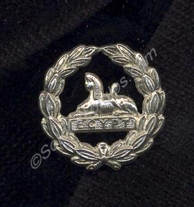 White metal officer's Back Badge. Gloucestershire
